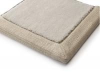 Jacaranda  Heavy Velvet Silver with Linen Hemp border P2