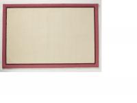 Jacaranda  Sanskrit Ivory rug double bordered in Cotton Pink & Red