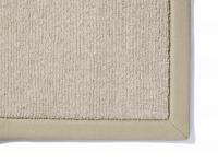 Jacaranda  Sanskrit Oatmeal with Cotton Herringbone Sand border