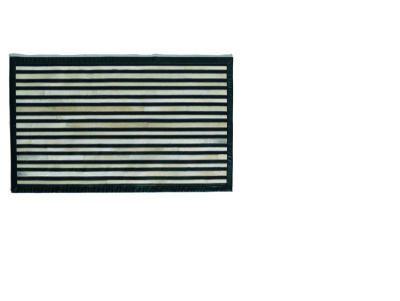 Jacaranda  Linear Leather Black & Silver