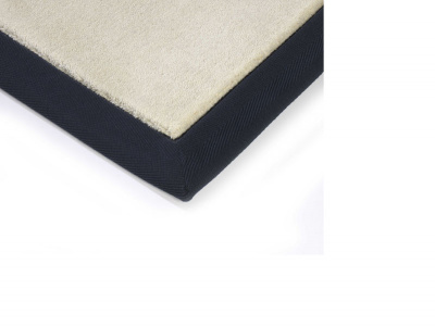 Jacaranda  Kasari Velvet Ivory with Cotton Deep Sea border