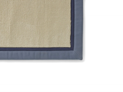 Jacaranda  Sanskrit Ivory rug double bordered in Cotton Blue P2