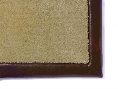Jacaranda  Heavy Velvet Barley with Leather Conker border